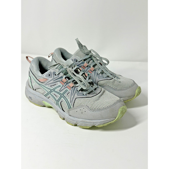 ASICS Gel-Venture 8 Women’s Trail Running Shoes 7 W Wide Gray Green - Picture 1 of 7